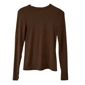 Rita Ora X Primark NWT brown crewneck fitted top size xs